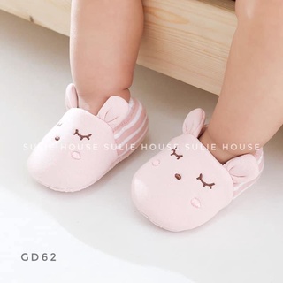 Giày tập đi cho bé trai bé gái GD62 – Giày bông hình thú cotton chống trượt