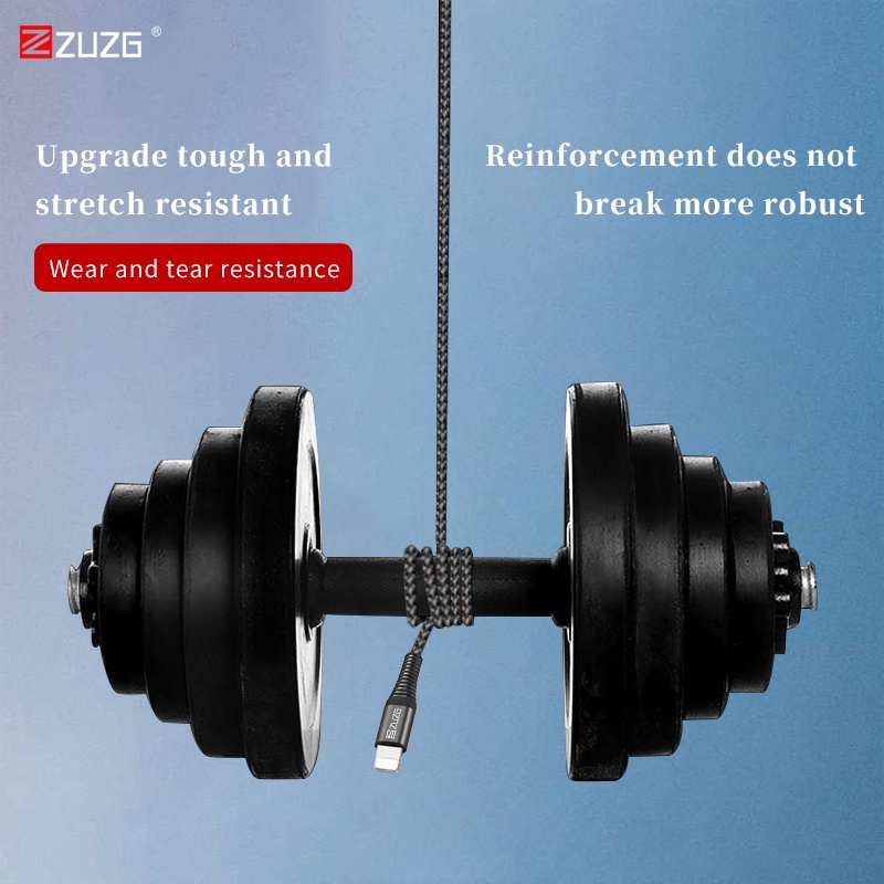 Cáp sạc nhanh siêu bền bọc dù 5A ZUZG bảo hành 12th