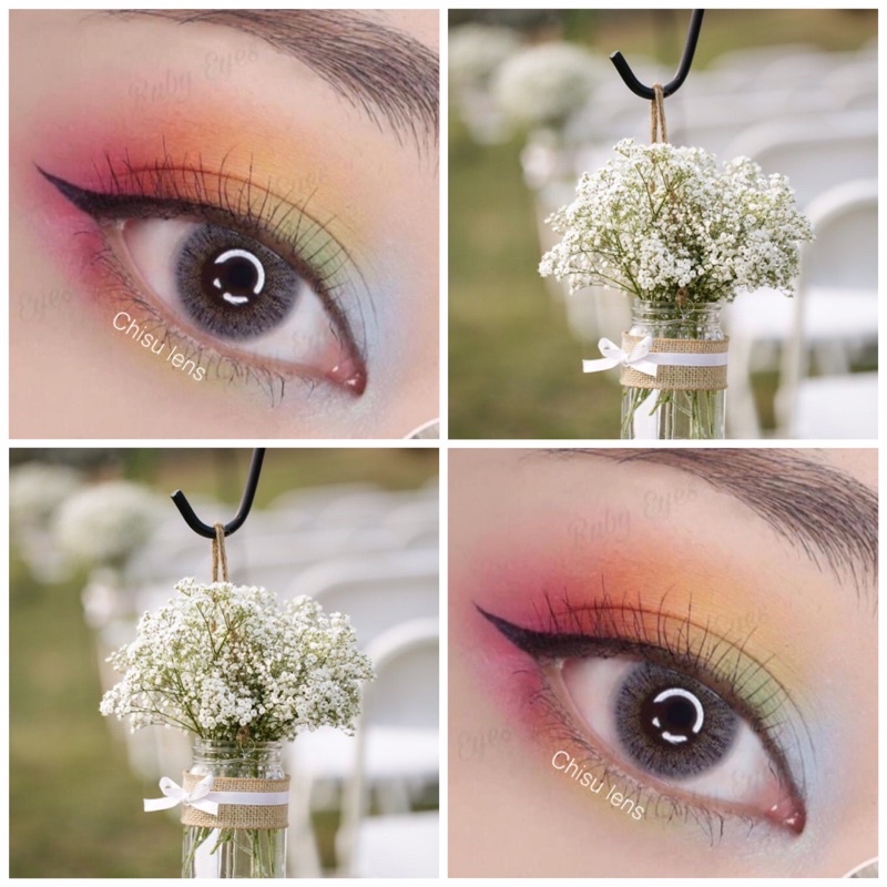 {Full 0-6 độ} Lens xám tây tự nhiên không giãn (dòng lens sử dụng 12 tháng) kèm khay đựng