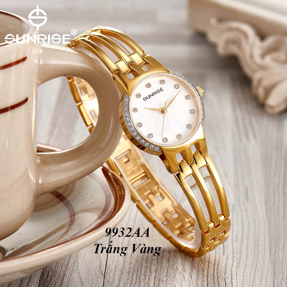 Đồng hồ nữ siêu mỏng Sunrise 9932AA Đính đá kính Sapphire chống xước - Fullbox chính hãng | BigBuy360 - bigbuy360.vn