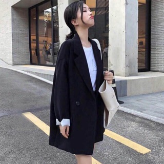 (Sẵn S) Áo blazer basic xắn tay cho nữ