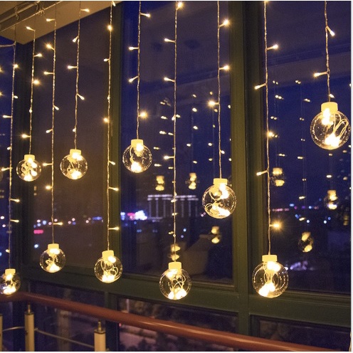Rèm đèn Led quả cầu nhiều Led bên trong