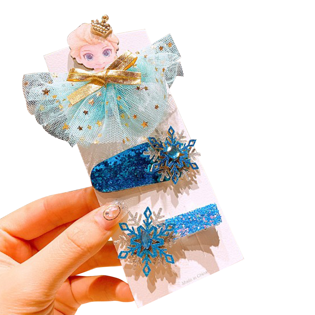 [Mã FASHIONT4FA2 giảm 10K đơn 50K] FROZEN Set 2 Kẹp Tóc Công Chúa Elsa Đính Nơ Xinh Xắn Cho Bé Gái