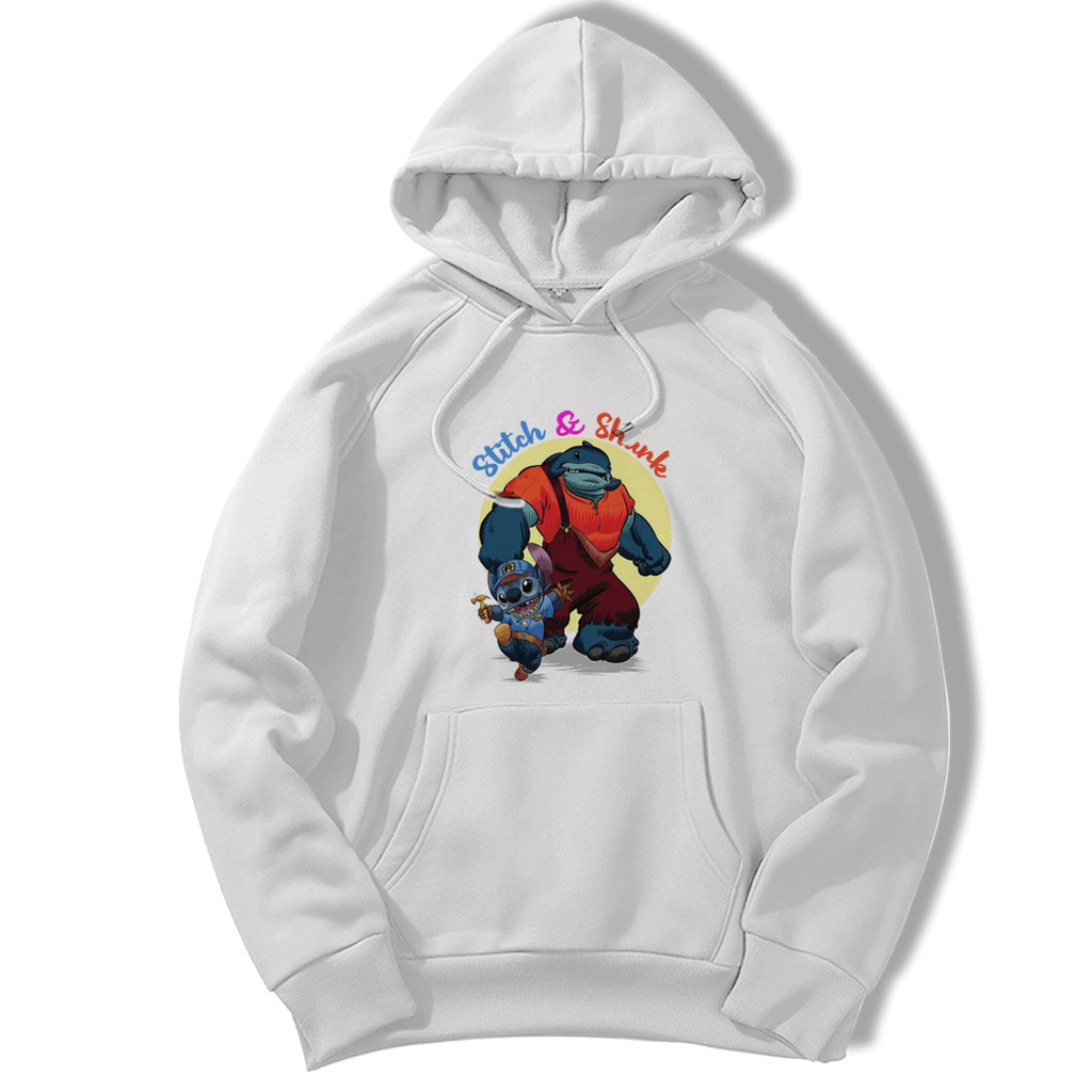 Áo Nỉ, Áo Khoác Hoodie Stitch & Shark Kiểu Dáng Unisex - Green Tee