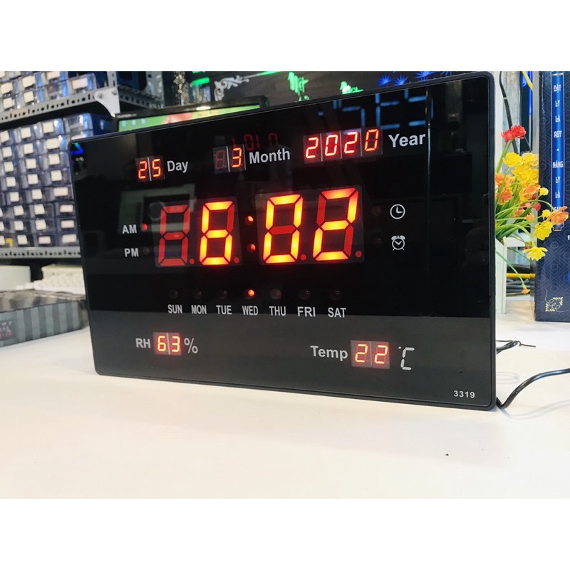 Đồng hồ led treo tường Giờ : Phút số lớn - HB3320-2