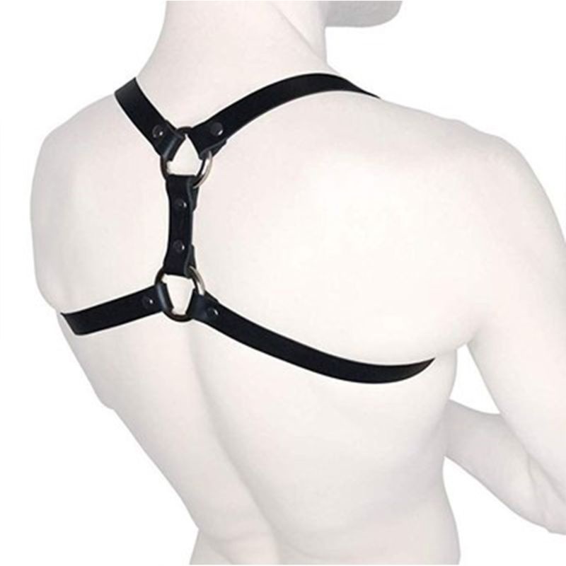 Dây Đai Giả Da Đeo Ngực Có Khóa Điều Chỉnh Cho Nam