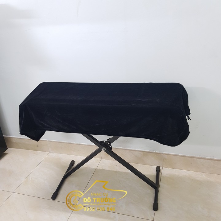 Khăn phủ đàn Organ loại 76 phím nhung đỏ  kích thước rộng 40 x 117cm
