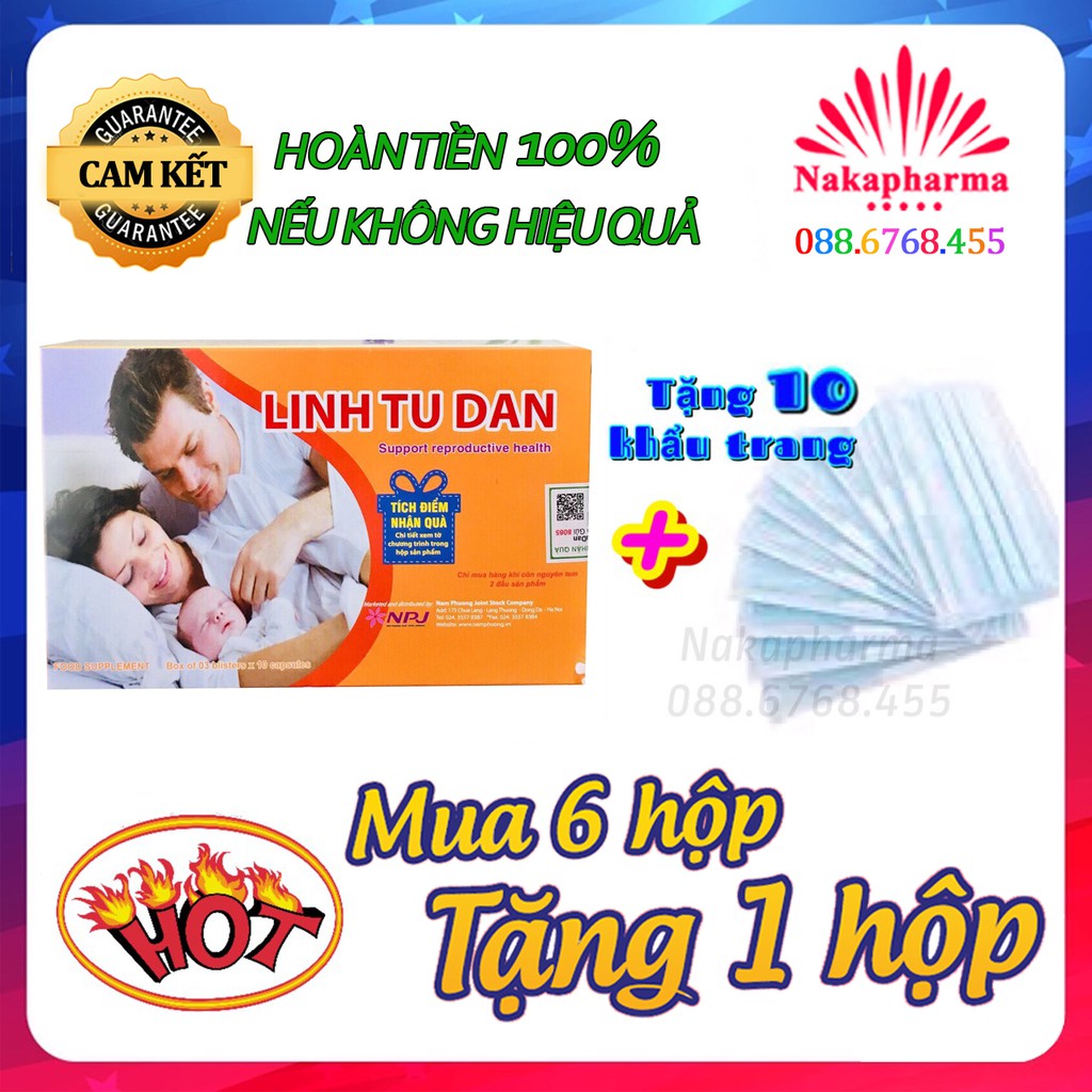 ✅ [6 TẶNG 1] Linh Tự Đan – Hỗ trợ điều trị vô sinh hiếm muộn ở cả nam và nữ, tăng tỷ lệ đậu thai, ngừa viêm phụ khoa