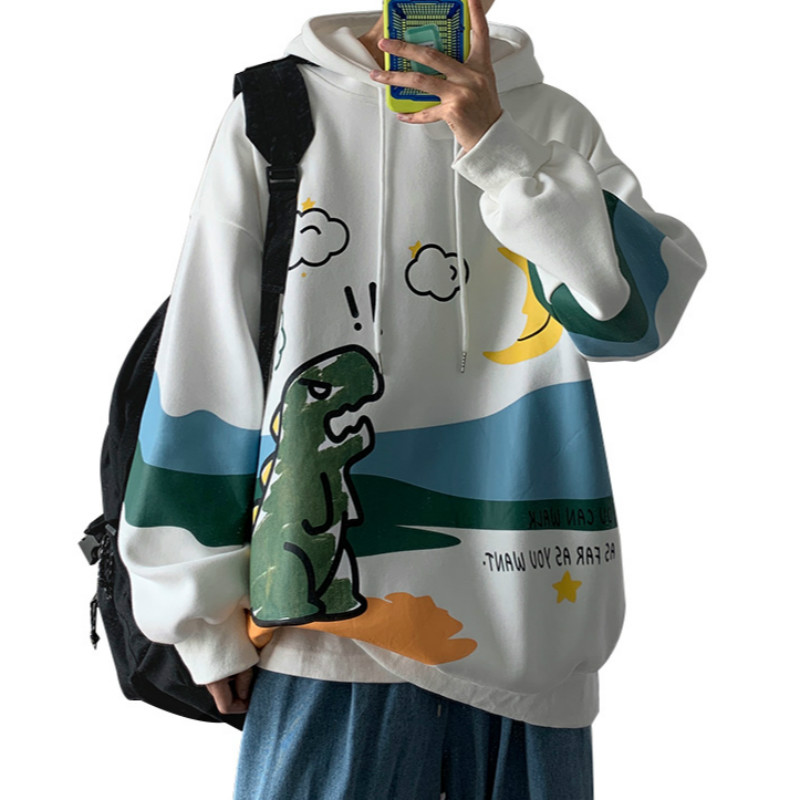 Áo hoodie dài tay in hình khủng long đáng yêu | BigBuy360 - bigbuy360.vn