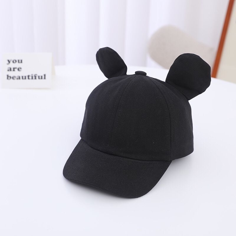 Mũ lươi trai phối tai mickey đáng yêu cho bé