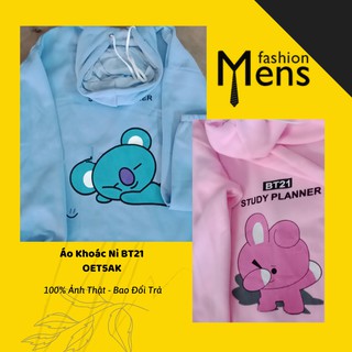 ÁO KHOÁC NỈ BT21 - ÁO KHOÁC NỈ FORM RỘNG CHẤT NỈ NGOẠI BAO ƯNG (OET5AK)