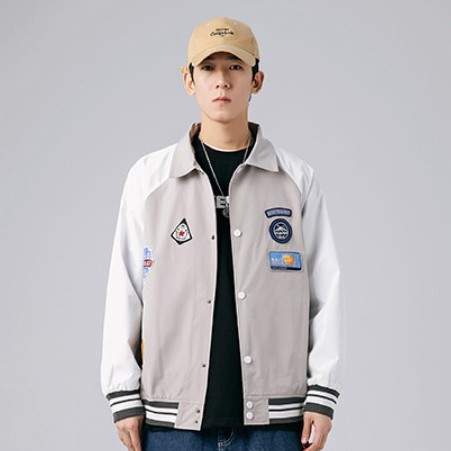 Áo Khoác Nam Nữ Tay Dài Có Cổ Màu Sắc Thời Trang