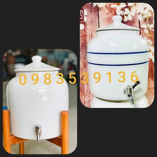 BÌNH NƯỚC 10L TRẮNG, GỐM SỨ BÁT TRÀNG