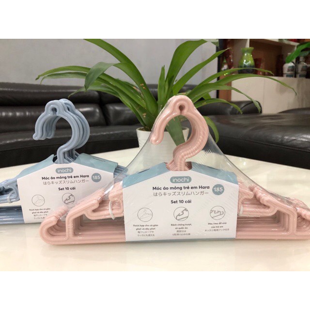 Set 10 móc áo trẻ em inochi đẹp bền an toàn