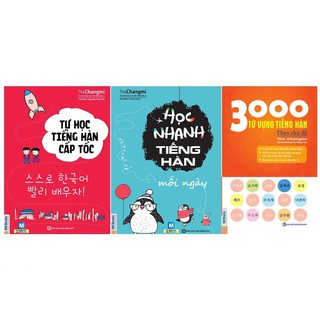 Combo Tự Học Tiếng Hàn Cấp Tốc + Học Nhanh Tiếng Hàn Mỗi Ngày + 3000 Từ Vựng Tiếng Hàn Theo Chủ Đề