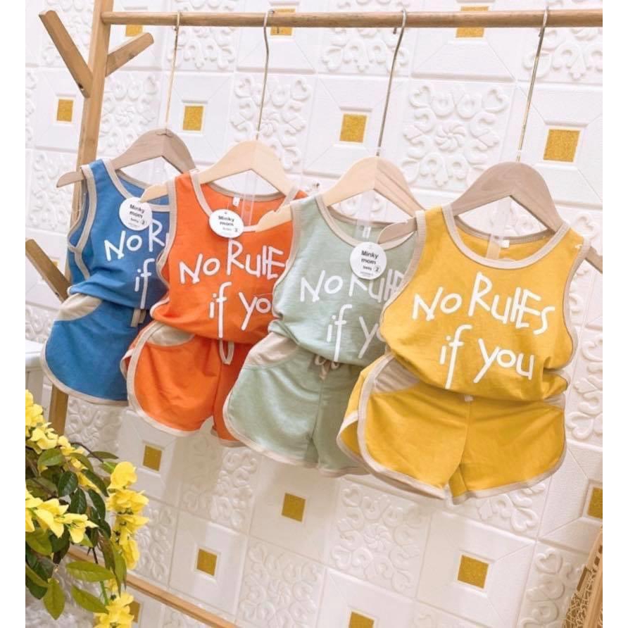 Bộ bé trai size Đại cotton đũi No Rules If You từ 20-32Kg XHN265