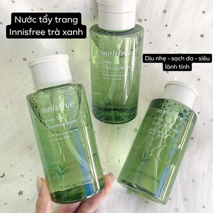 Nước tẩy trang Innisfree Green Tea Cleasing Water 300ml chiết xuất lá trà xanh dành cho da nhờn mụn