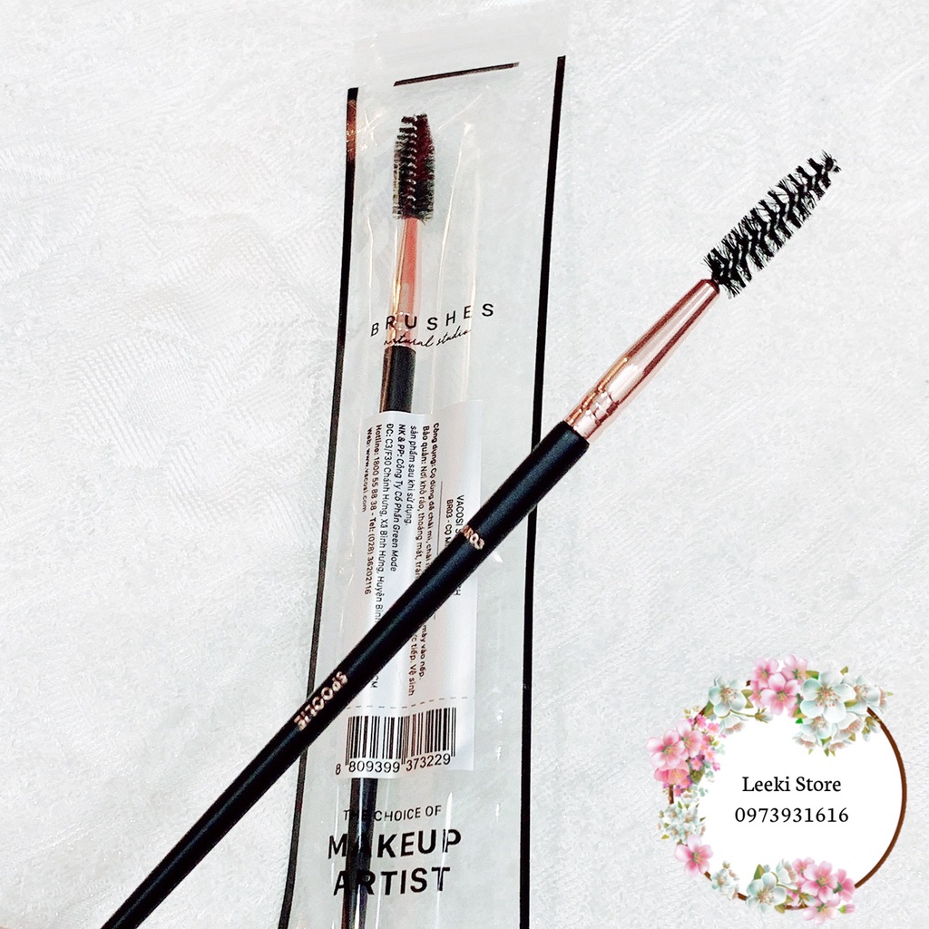 CỌ MI CUỐN XOẮN VACOSI BROW &amp; LASH BRUSH - BR03