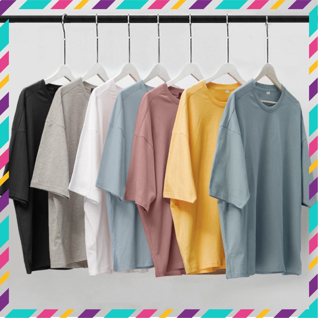 Áo Thun Tay Lỡ Unisex Trơn Nhiều Màu Siêu Hot | BigBuy360 - bigbuy360.vn