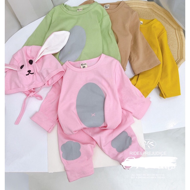 SÉT 3 CHI TIẾT QUÃNG CHÂU BÉ TRAI, GÁI, THIẾT KẾ  THÊM MŨ TAI THỎ, CHẤT RIP ĐẸP CHO BÉ 6-16KG