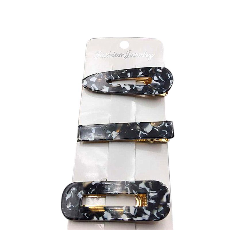 Set 3 Kẹp Tóc Nhựa Acrylic Dễ Thương Cho Nữ