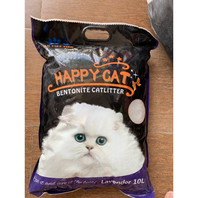 [Mã PET50K giảm Giảm 10% - Tối đa 50K đơn từ 250K] ( Nhanh Vón Cục ) Cát Vệ Sinh Happy Cat Cho Mèo 10L - Mùi Lavender