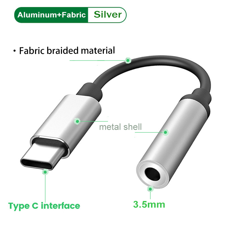 USB Type C to 3.5mm Female Headphone Jack Adapter USB C to Aux Audio Cable Cord DAC Chip For Pixel 4 3 2 XL iPad Pro AUX For Samsung Note 10