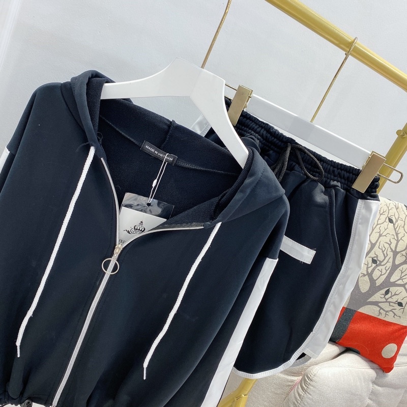 [ 𝐅𝐑𝐄𝐄 𝐒𝐇𝐈𝐏 ]  SÉT BỘ THỂ THAO PHỐI SỌC, CHẤT LIỆU DA CÁ CÓ DƯ Ạ