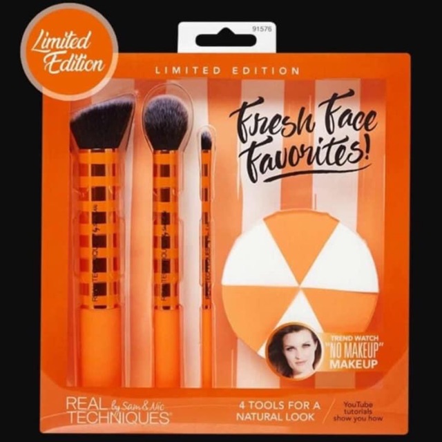 ( TÁCH SET) Bộ cọ và mút REAL TECHNIQUES - Fresh Face Favorites