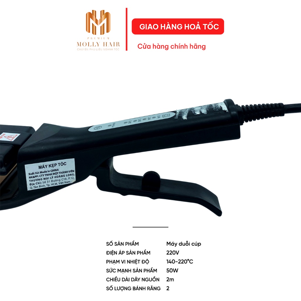 Máy duỗi Mollyhair CRA-208, duỗi thẳng tóc nhiệt độ đến 220 độ C