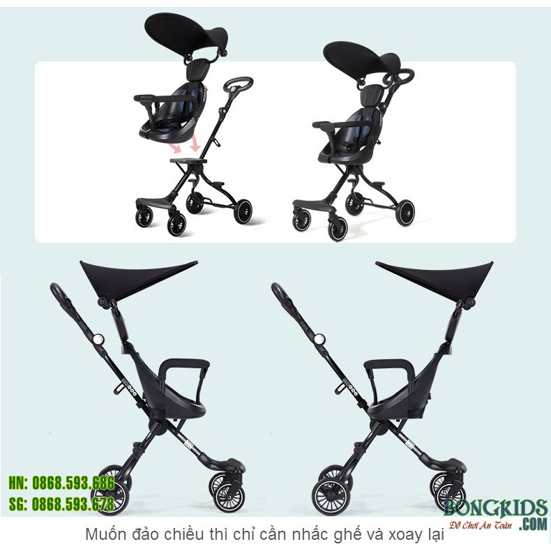 Xe đẩy du lịch 2 chiều cho bé Baobaohao V3, V5