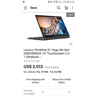 Lap top  lenovo thinkpad x1 yoga 4th gen