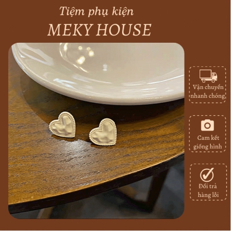 Khuyên tai trái tim thời trang Hàn Quốc dành cho nữ