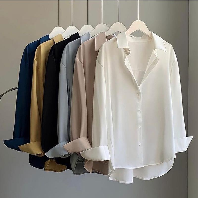 Áo Sơ Mi Tay Dài Oversize Mới Nhất Cho Nữ 01 - Phong Cách Hàn Quốc