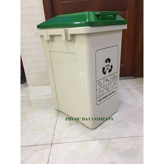 Thùng rác 60 lit phân loại rác hữu cơ