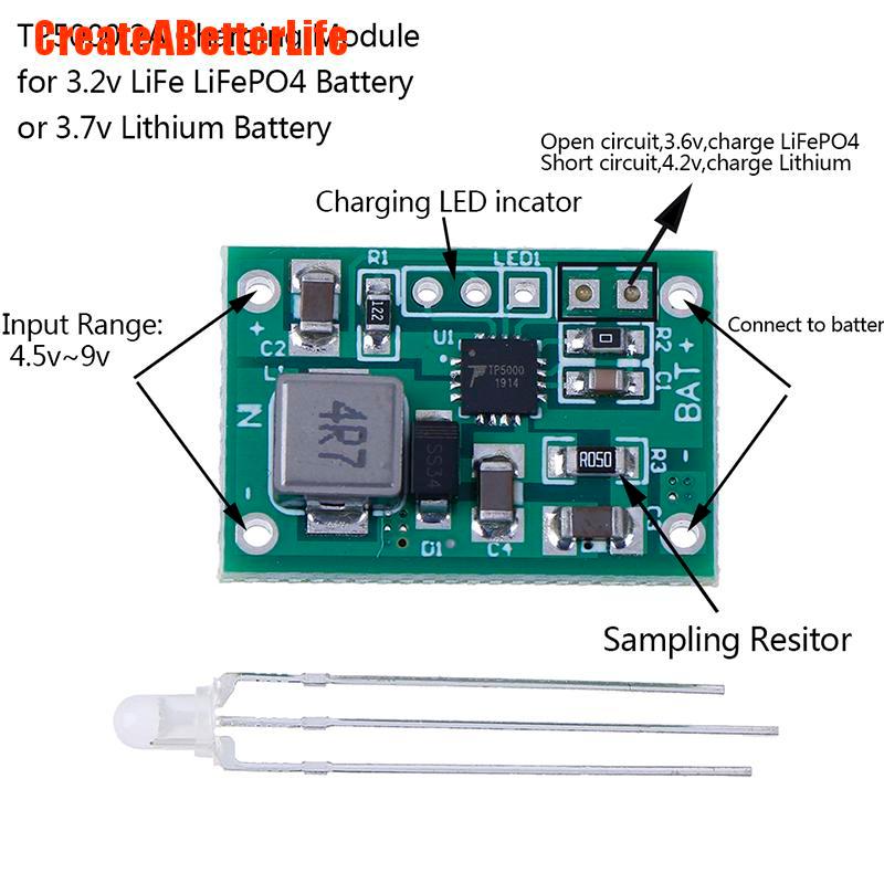 Module Sạc Pin Lithium Ion Lifepo4 3.2v Tp5000 3.6v / 4.2v