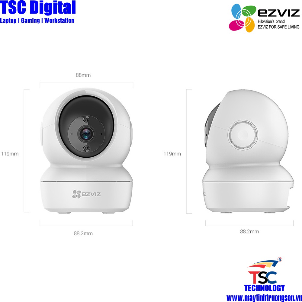 Camera IP Wifi EZVIZ CS-CV246/ 1MP & CS-C6N 2MP | Chính Hãng Kèm Thẻ Lưu Trữ 128Gb