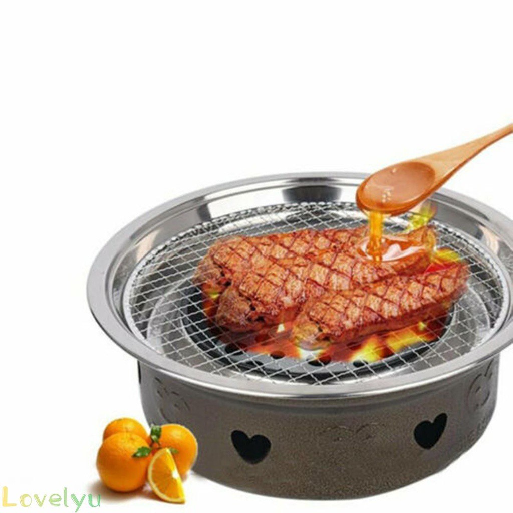 Đĩa Tròn Nướng Thịt Bbq Bằng Thép Không Gỉ