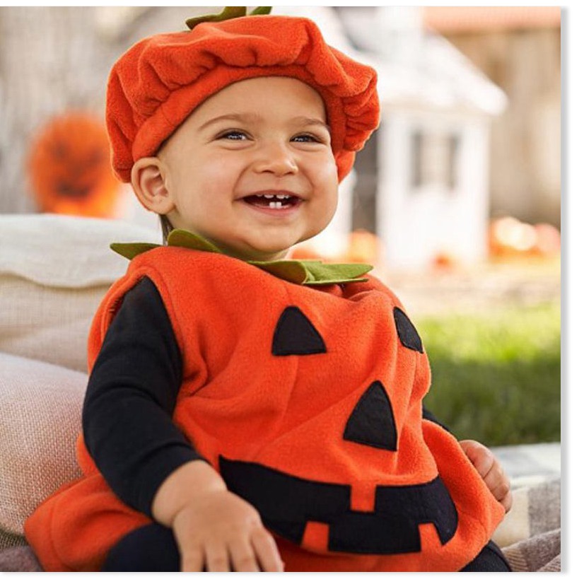 Bộ Hóa Trang Bí Ngô Cho Trẻ Em, Bộ Đồ Hóa Trang Đáng Yêu Cho Bữa Tiệc Hóa Trang Halloween
