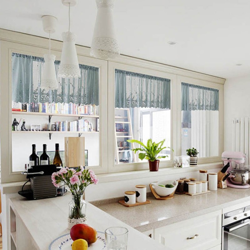 rèm cửa sổ Ngắn 10mk Họa Tiết Hoa Trang Nhã