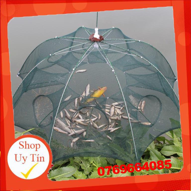 Lưới Đánh Bắt Cá Bát Quái 6 - 8 - 12- 16 Cửa A Cường + Tặng kèm 1 gói mồi bẫy tôm,cua,cá -Đ𝗢̂̀ 𝗖𝗔̂𝗨 𝟳𝟭𝟲