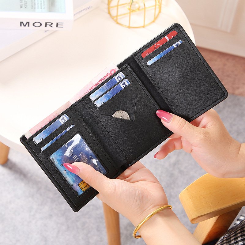 Ví nữ cầm tay gấp gọn sọc kẻ thời trang hàn quốc nhiều ngăn tiện dụng HX160