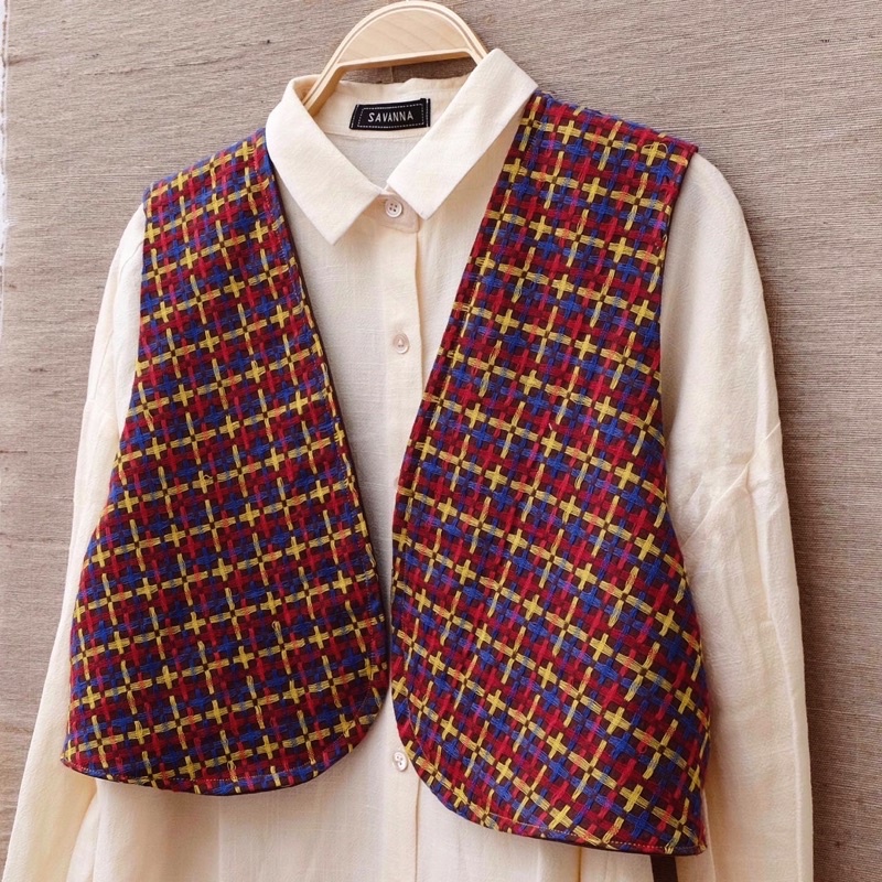 Áo khoác gilet thiết kế 2 lớp cổ điển - by Savanna