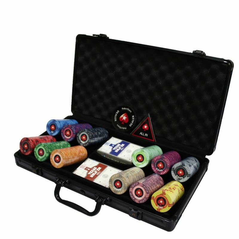 Bộ 300 chip poker gốm ceramic EPT cao cấp
