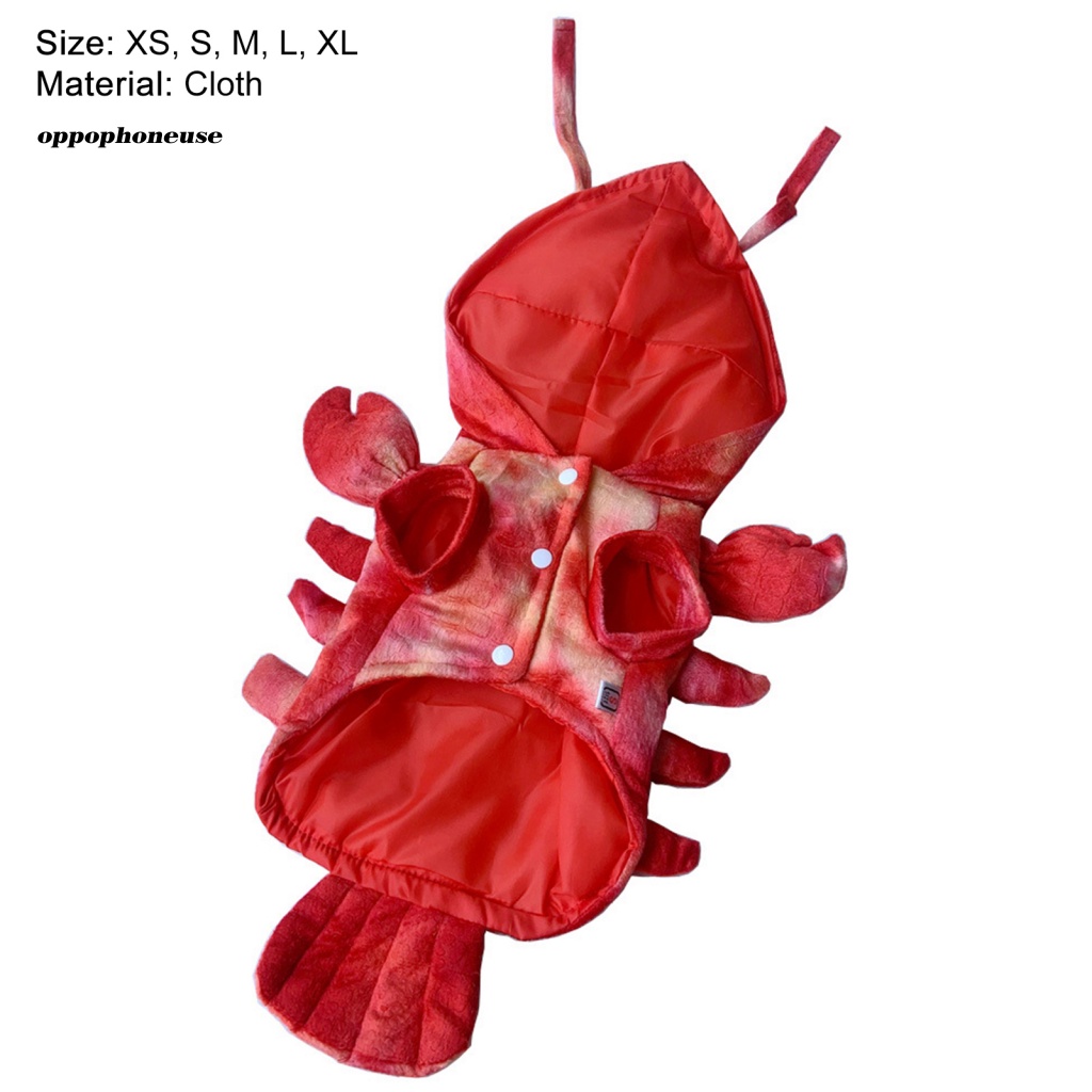 Oppo Bộ Đồ Hóa Trang Chú Tôm Hùm Giữ Ấm Mùa Đông Cho Cún Cưng