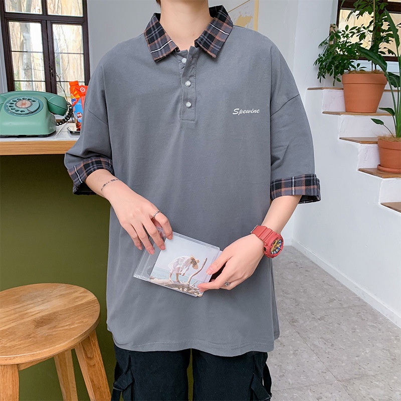 Áo thun tay ngắn cổ bẻ thời trang cho nam | BigBuy360 - bigbuy360.vn