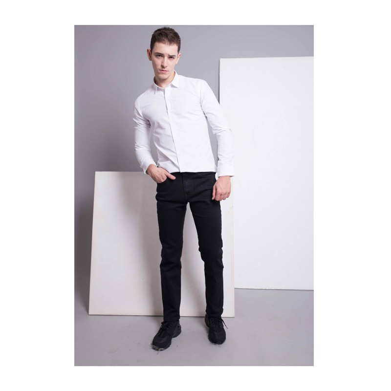 [!*BIG SALE*!] Quần Jeans Đen Slim Fit Cotton Cao Cấp