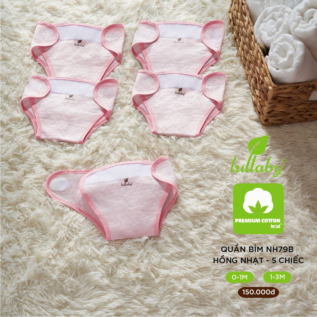 LULLABY Set 5 chiếc quần bỉm cho bé sơ sinh NH79B