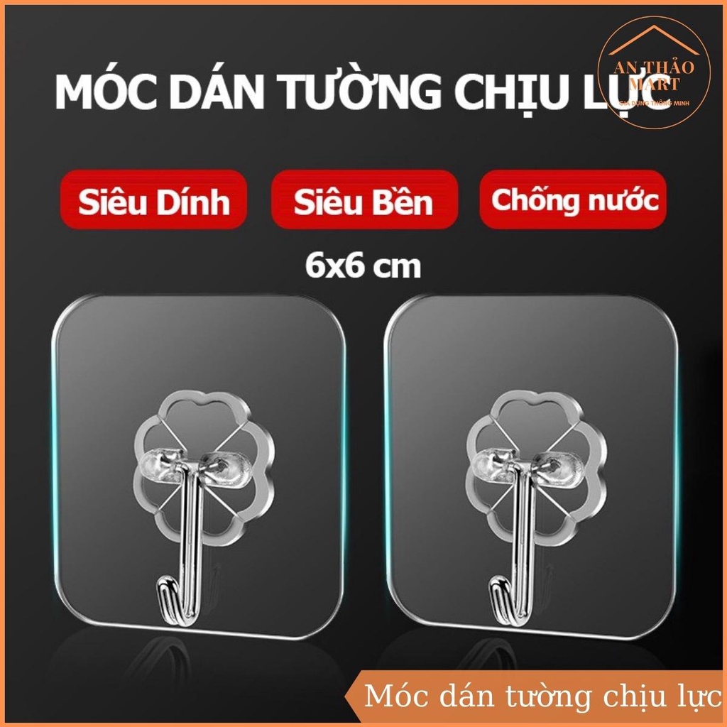 Móc Dán Tường Siêu Dính Trong Suốt Chịu Lực Tốt Treo Tường Chắc Chắn