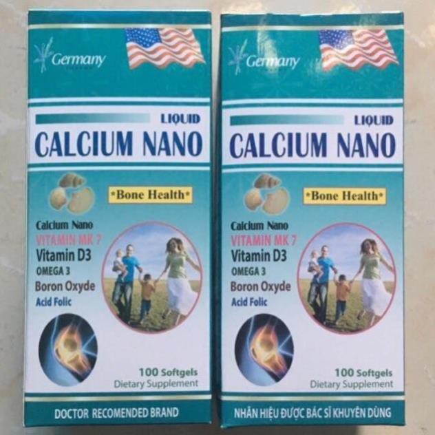 Liquid Calcium NANO - BỔ SUNG CANXI, chống còi xương, loãng xương hộp 100 viên